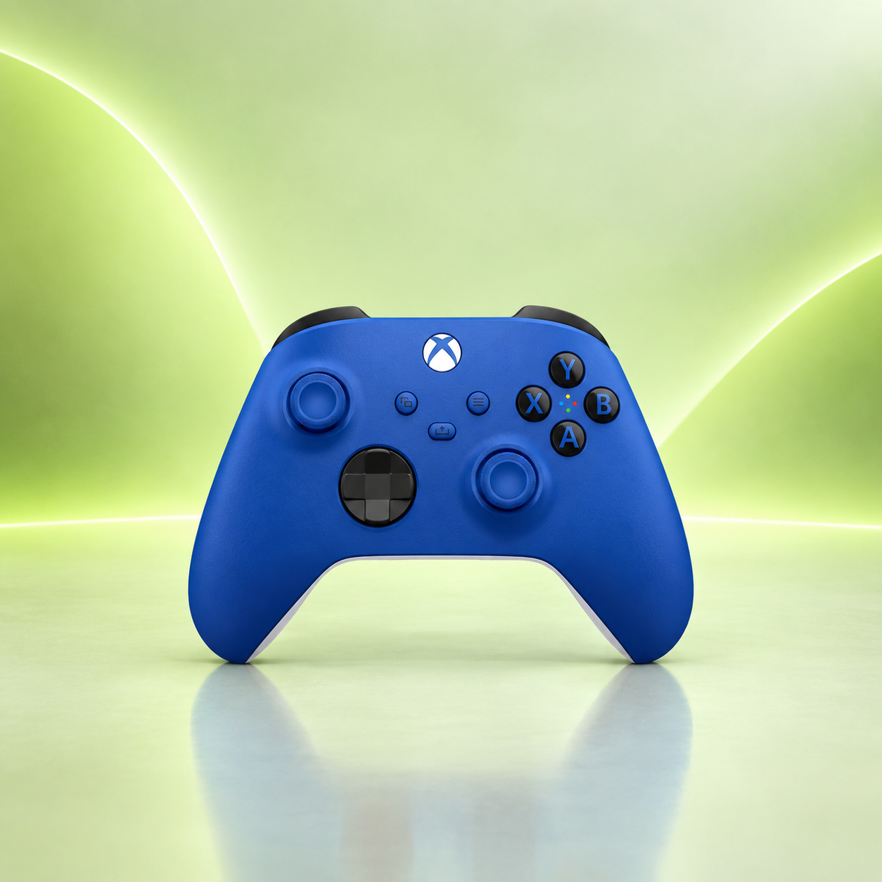 دسته بازی ایکس باکس رنگ آبی( آکبند) مدل Series S-X، سازگار با Xbox One و Windows 10، اتصال بی‌سیم 2.4 گیگاهرتز، دکمه Share، D-Pad یکپارچه، ماشه‌های بافت‌دار و پشتیبانی از باتری قلمی