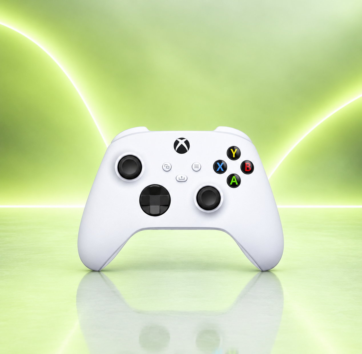 دسته بازی ایکس باکس رنگ سفید ( آکبند) مدل Series S-X، سازگار با Xbox One و Windows 10، اتصال بی‌سیم 2.4 گیگاهرتز، دکمه Share، D-Pad یکپارچه، ماشه‌های بافت‌دار و پشتیبانی از باتری قلمی